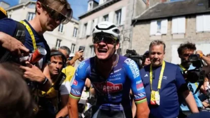 Van der Poel gana la novena etapa del Tour de Francia