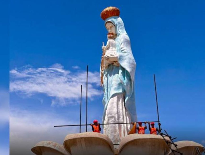 Restauran monumento a la Virgen de Chiquinquirá en Maracaibo