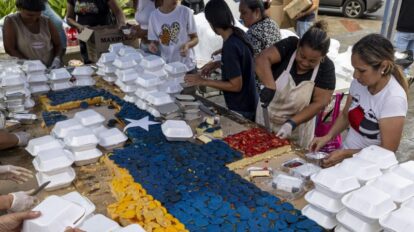 Realizan la “torta más grande” de Venezuela a niños afectados por terremotos