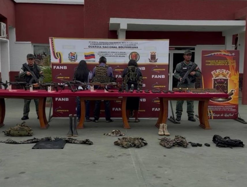 GNB apresa a tres sujetos con armas largas en Zulia