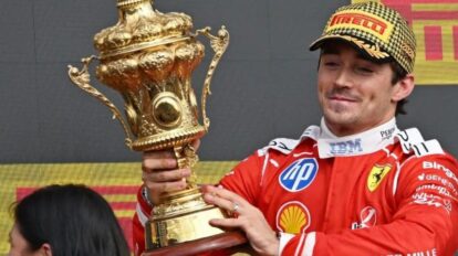 Leclerc se llevó la carrera en Silverstone