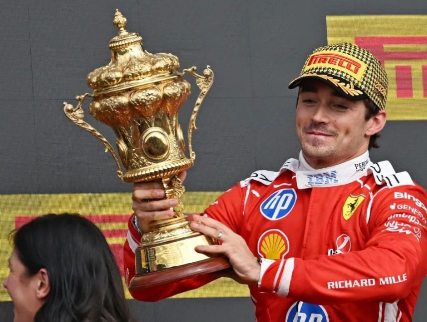 Leclerc se llevó la carrera en Silverstone