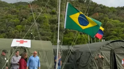 Instalan hospital de campaña de la Marina de Brasil en Camurichico