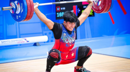Pesista Ángel Rodríguez brilla en Ecuador
