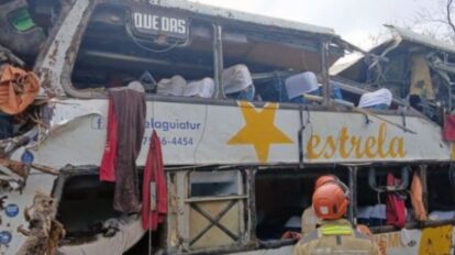 accidente de autobús en Brasil lleno de turistas
