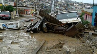 Intensas inundaciones en Tocopilla