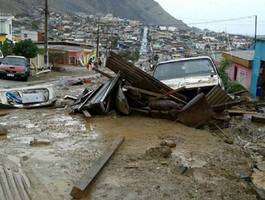 Intensas inundaciones en Tocopilla