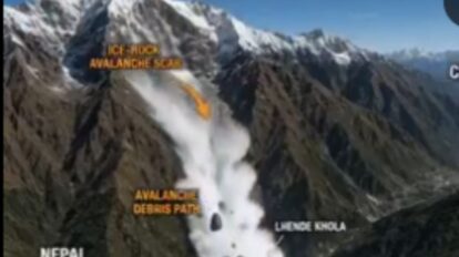 colapso de glaciar en Nepal
