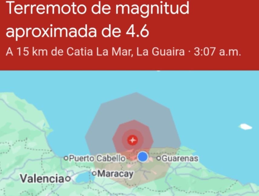 Google envía alerta sísmica