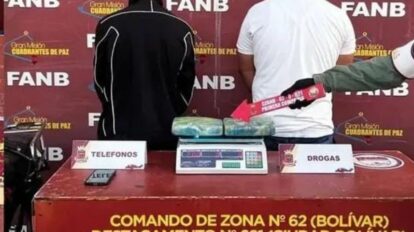 Incautan más de 2 kilos de droga a dos ciudadanos en Marhuanta