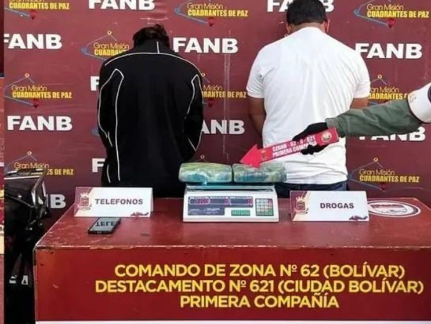 Incautan más de 2 kilos de droga a dos ciudadanos en Marhuanta