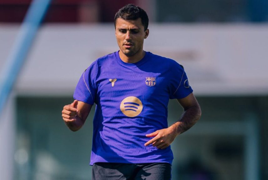 Rodri ya se entrena con los colores del Barcelona