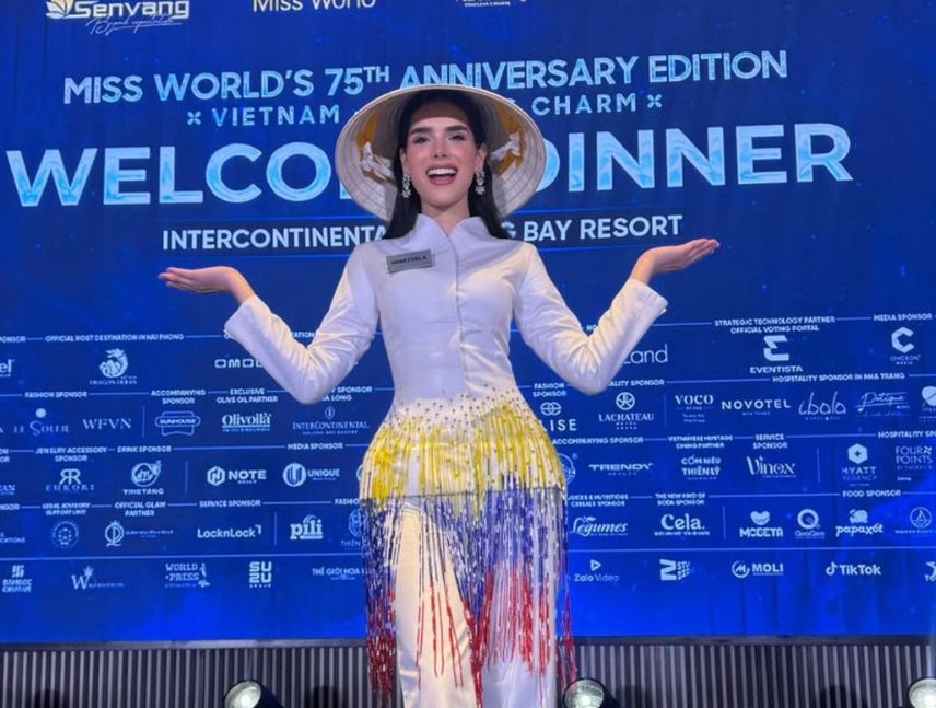 Mística Núñez llega a Vietnam por el Miss Mundo