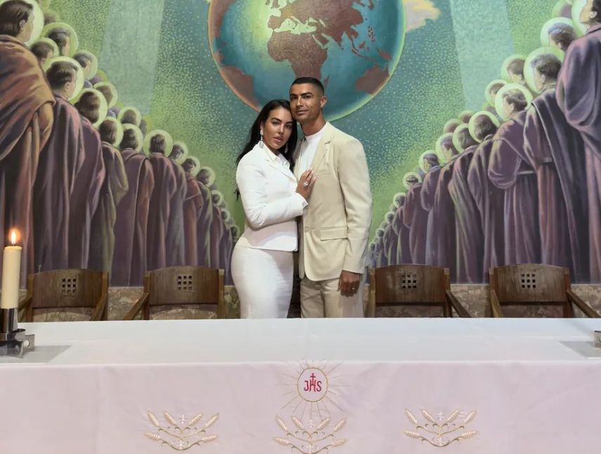 Revelan primeras imágenes de la boda de CR7 y Georgina