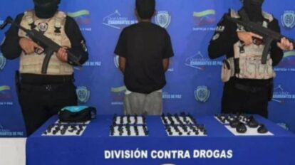 Capturao con 142 envoltorios de drogas en Maracay