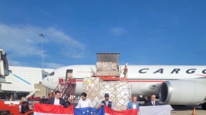 Venezuela recibe 30 toneladas de material médico de la UE