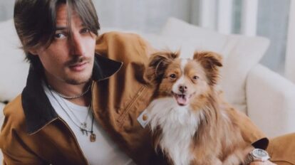 Danny Ocean posa para Vogue junto a su cachorro Kelo