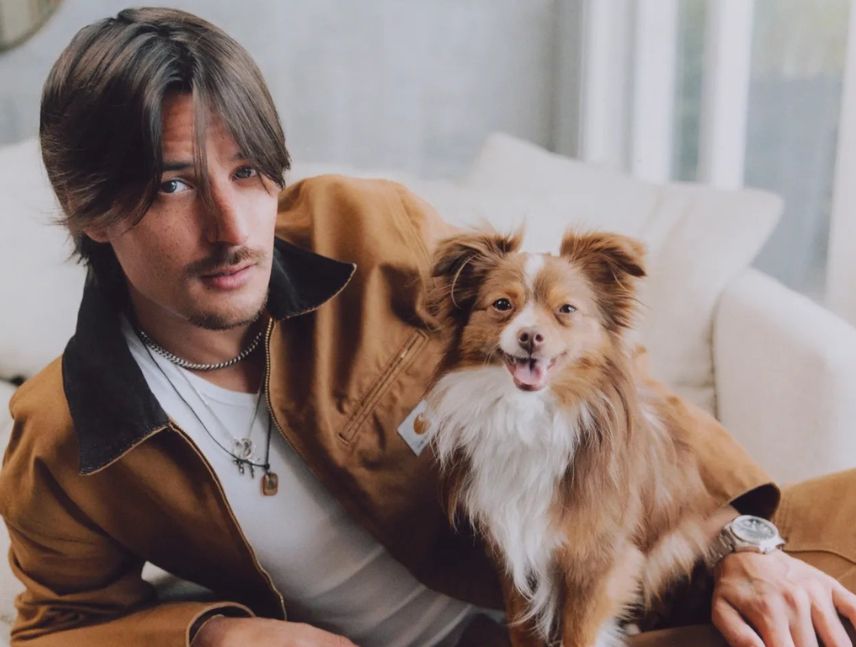 Danny Ocean posa para Vogue junto a su cachorro Kelo