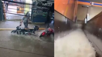 Inundaciones en varios sectores de la Gran Caracas por fuertes lluvias