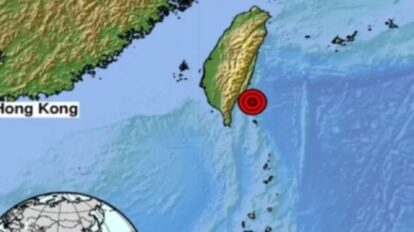 Sismo de magnitud 5,8 se registró al sureste de Taiwán
