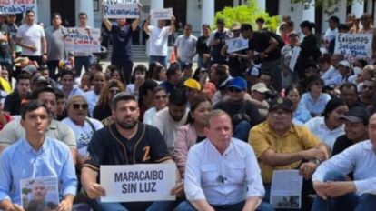 Guanipa encabezó protesta por los apagones en Zulia