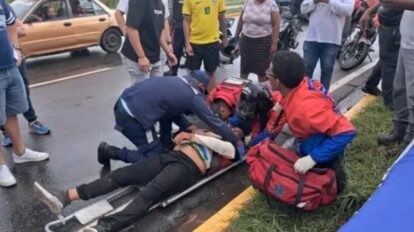 Choque entre moto y carro deja un herido en Ciudad Bolívar