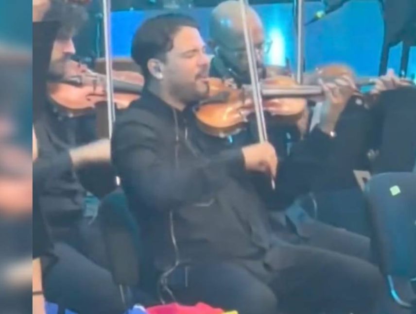 Violinista venezolano cautiva con su presentación en concierto de Yandel en España