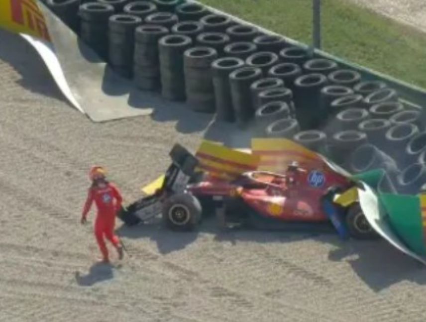 accidente de Charles Leclerc en Monza