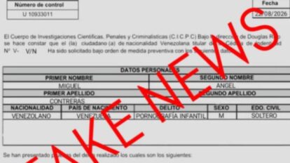 extorsión con falsas citaciones del Cicpc