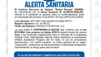 Alerta sanitaria medicamentos de la India
