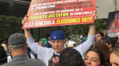 venezolanos protestaron en Nueva York