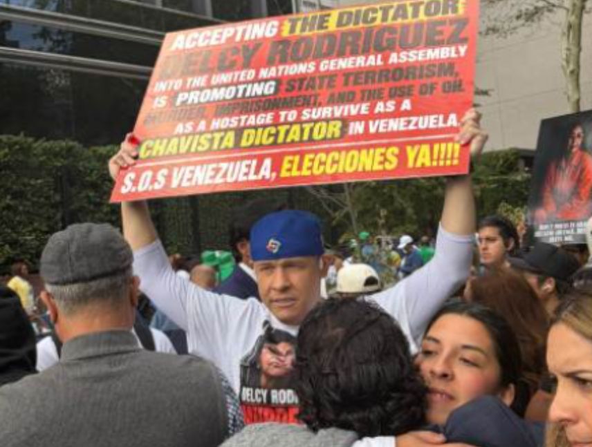 venezolanos protestaron en Nueva York