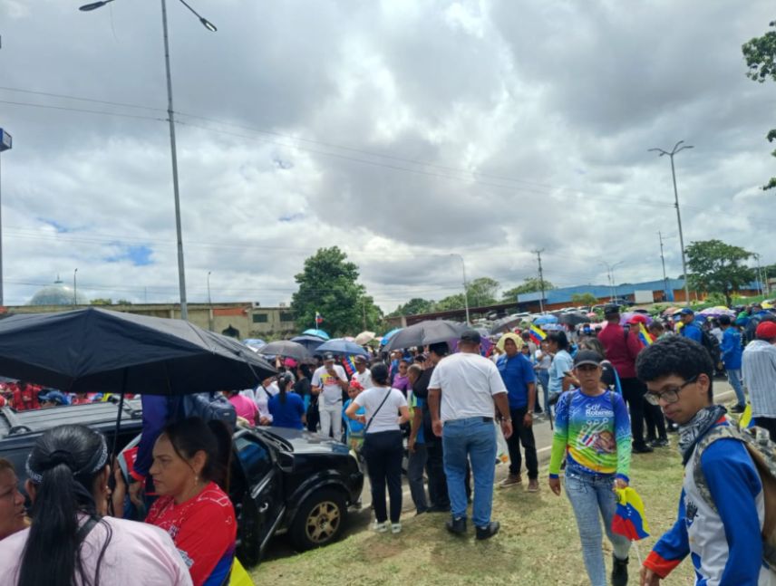 marcha en San Félix en apoyo a Delcy Rodríguez