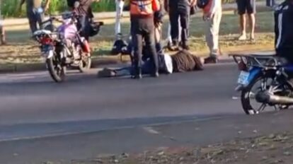 accidente en la avenida Libertador de San Félix