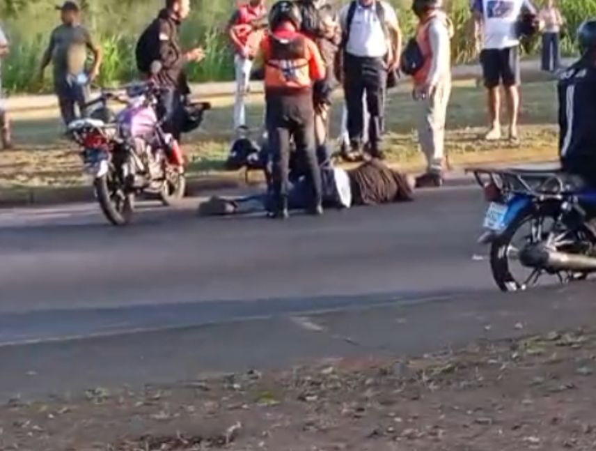 accidente en la avenida Libertador de San Félix