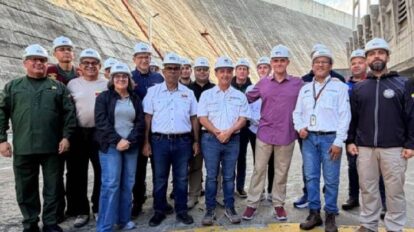 Autoridades inspeccionan operatividad de la Central Hidroeléctrica Simón Bolívar