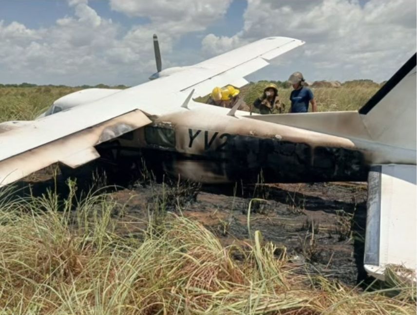 Avioneta se estrella en el aeropuerto de Ciudad Bolívar