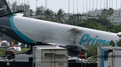 Un avión de Amazon se estrella en el aeropuerto de Miami