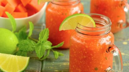 Batido de lechosa con limón para desintoxicar