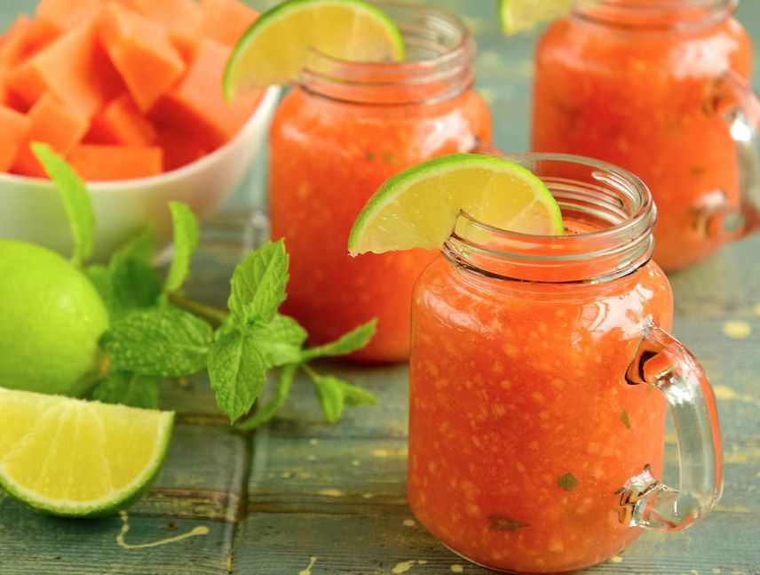 Batido de lechosa con limón para desintoxicar