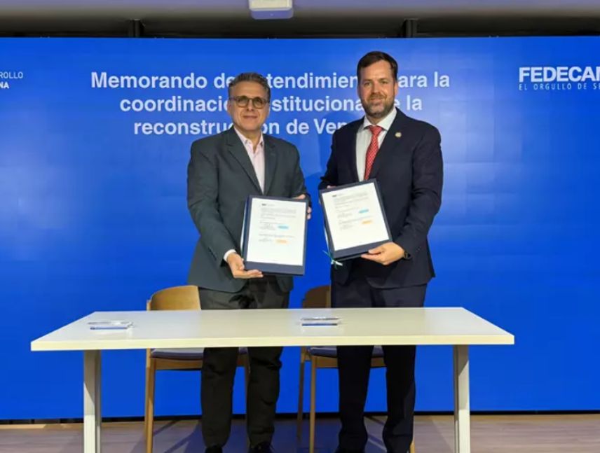 CAF y Fedecámaras firman acuerdo para reconstrucción tras sismos