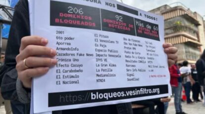 ONG reporta que han sido desbloqueados 84 portales