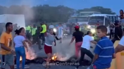Protesta en autopista de Cojedes por prolongado corte eléctrico