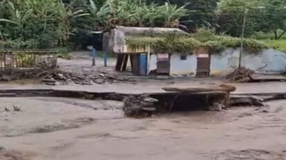 Colapso de puente en Aricagua aísla sectores agrícolas