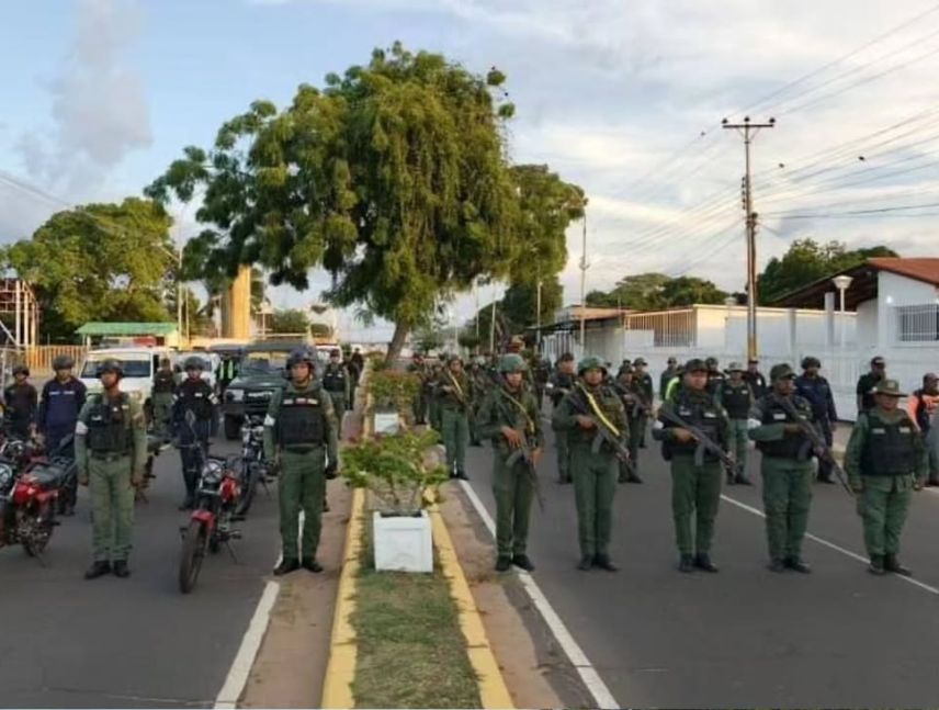 Despliegan operativo de seguridad en Caicara del Orinoco