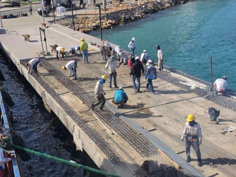 Avanza rehabilitación del Muelle Internacional de Pampatar