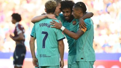 Doblete de Lamine en victoria 4-2 del Barca