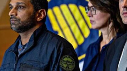 Kash Patel, director del FBI, durante una declaración sobre Nicolás Maduro y Cilia Flores