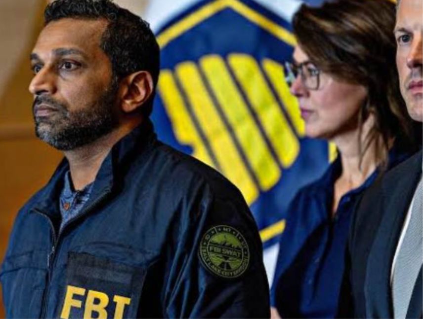 Kash Patel, director del FBI, durante una declaración sobre Nicolás Maduro y Cilia Flores