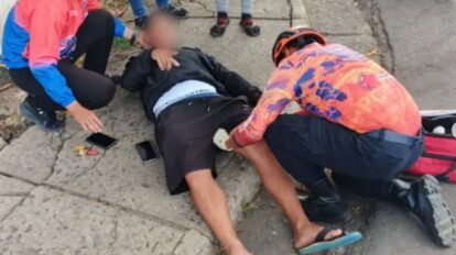 Accidente de motorizado y un camión tipo cava en la avenida España de Ciudad Bolívar.